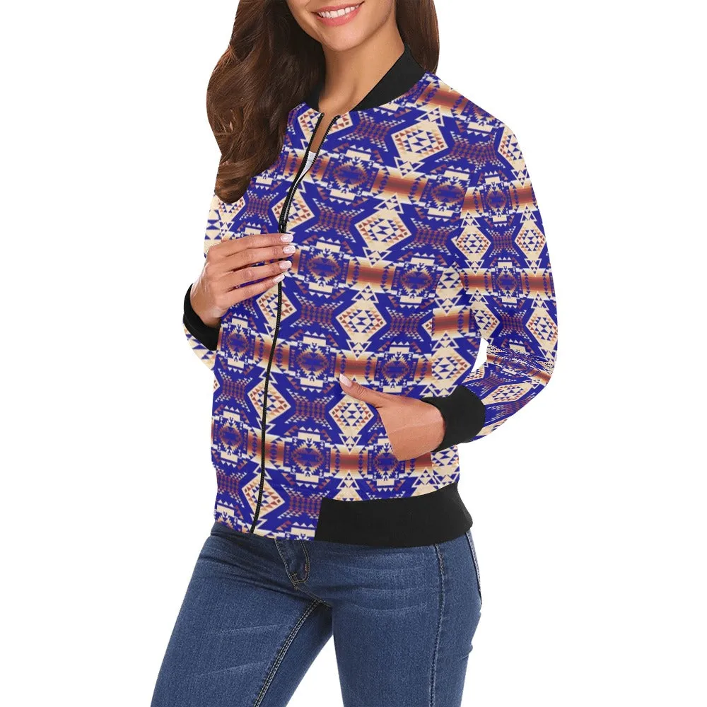 Gathering Earth Lake All Over Print Bomber Jacket for Women