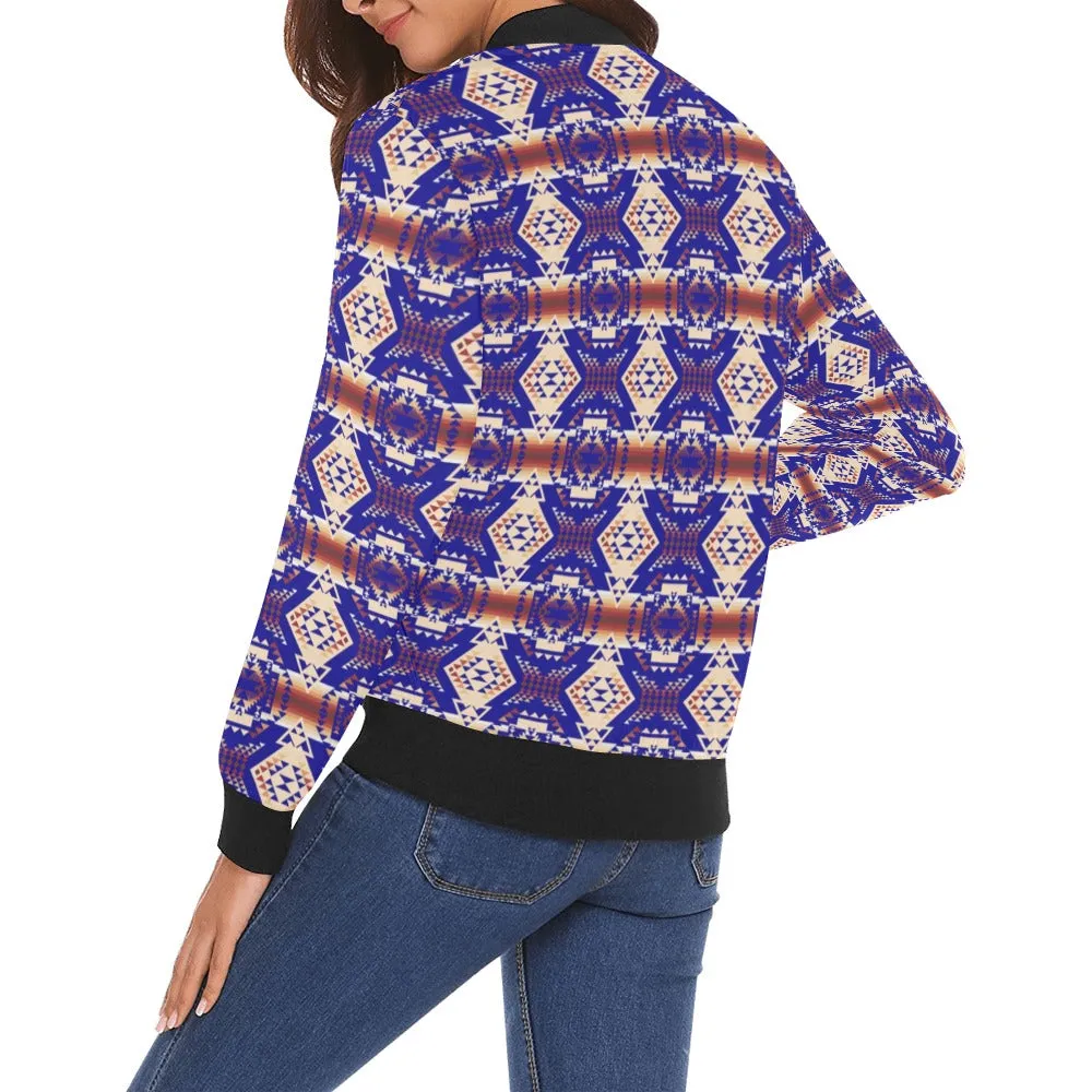 Gathering Earth Lake All Over Print Bomber Jacket for Women