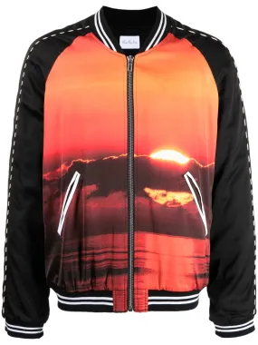 Graphic-Print Bomber Jacket