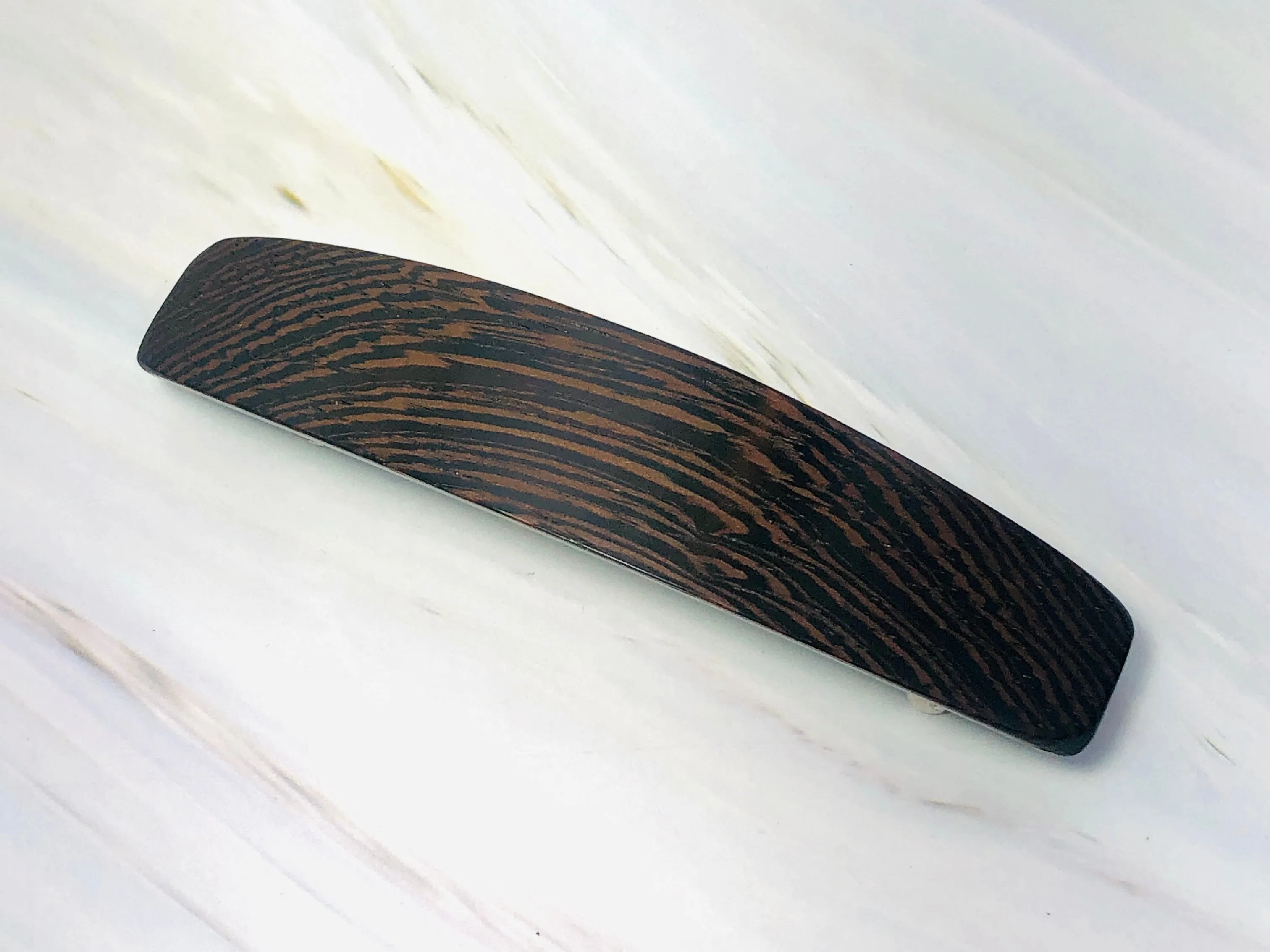 Hair Clip for thick hair XL Wenge wood barrette for women with long hair wood hair clip