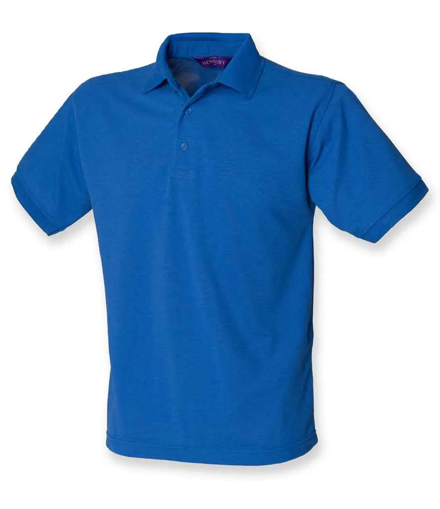 Henbury Heavy Poly/Cotton Pique Polo Shirt - Blue, Purple