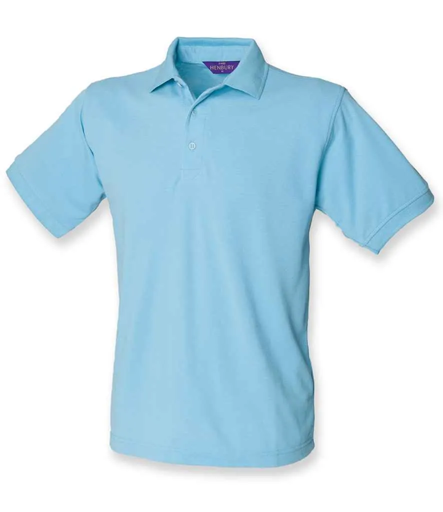 Henbury Heavy Poly/Cotton Pique Polo Shirt - Blue, Purple