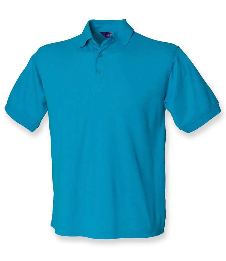 Henbury Heavy Poly/Cotton Pique Polo Shirt - Blue, Purple