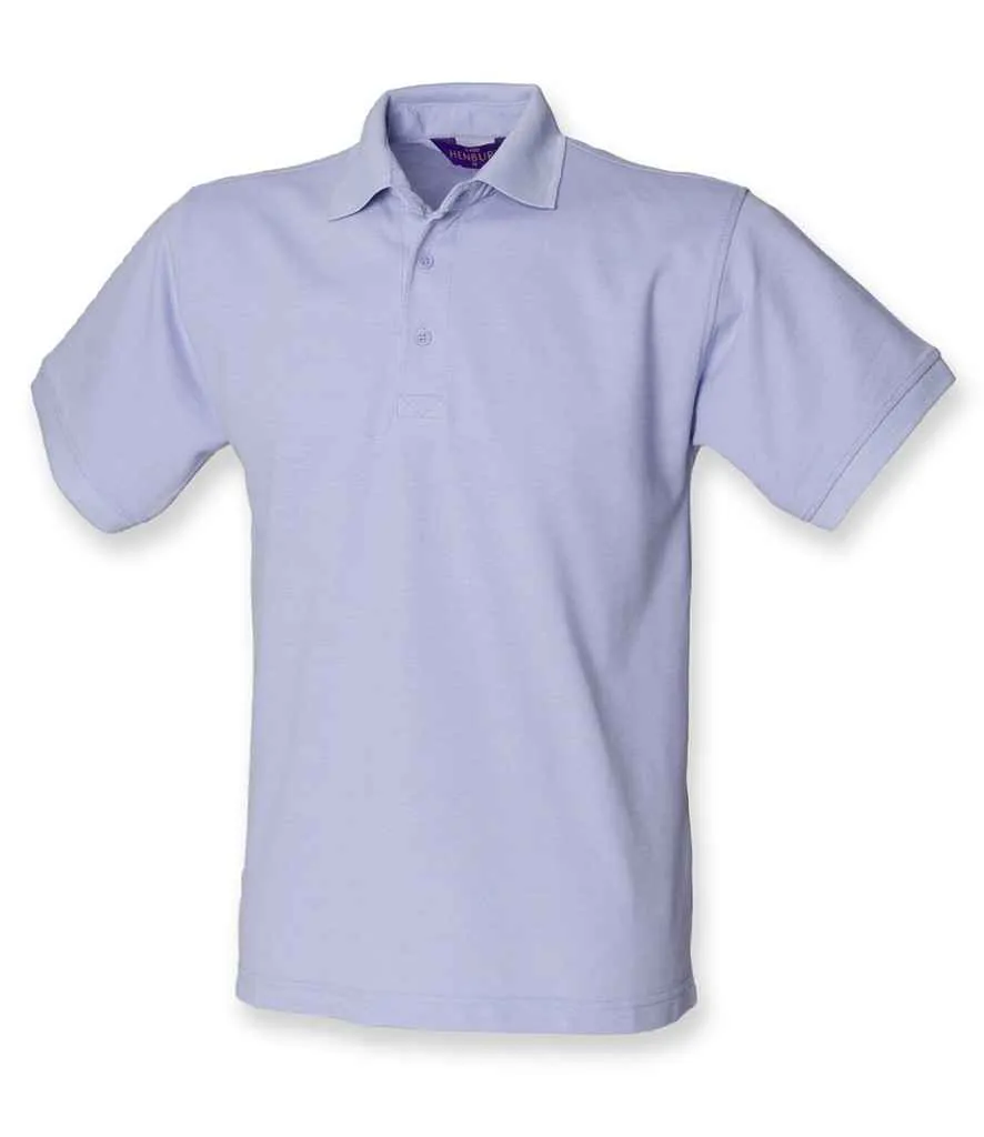 Henbury Heavy Poly/Cotton Pique Polo Shirt - Blue, Purple