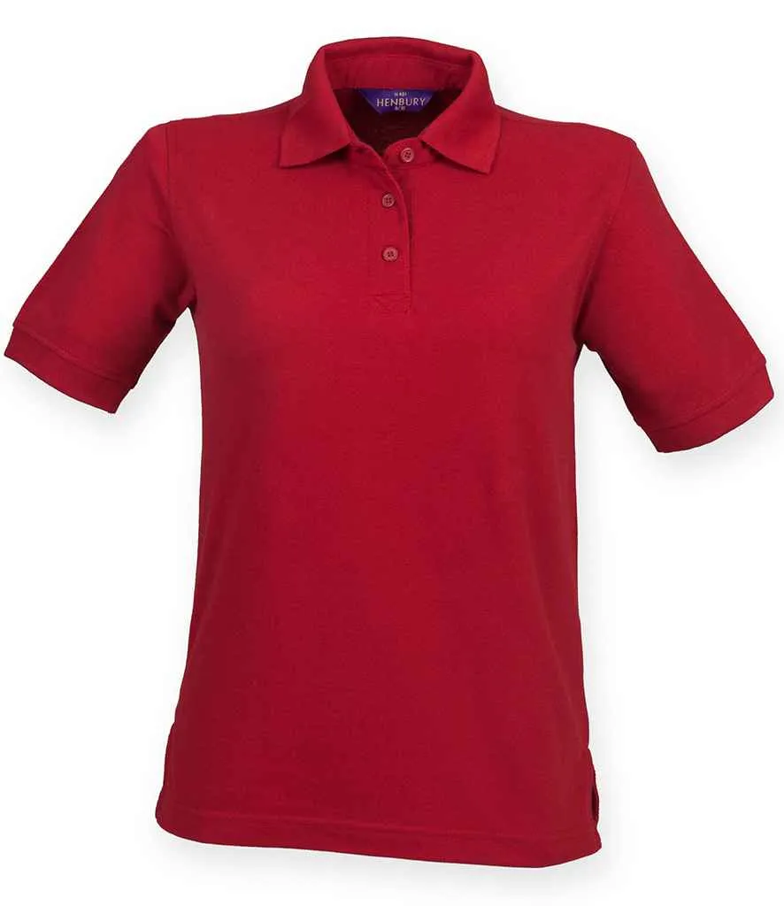 Henbury Heavy Poly/Cotton Pique Polo Shirt (Ladies) - Bright Colours