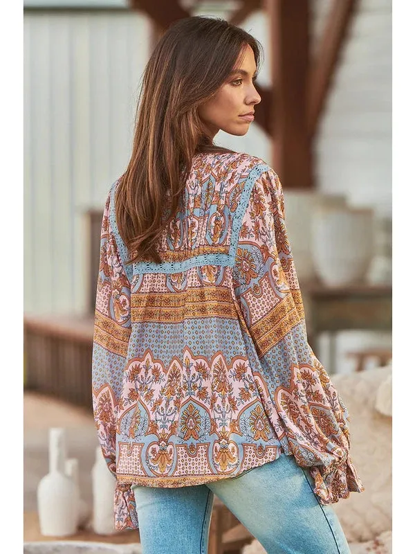 JAASE Odessa Print Elsa Long Sleeve Blouse