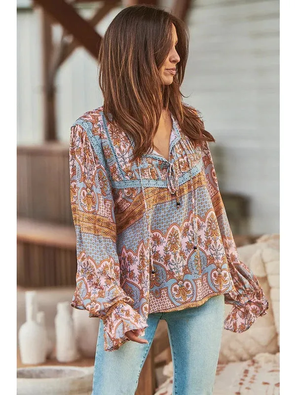 JAASE Odessa Print Elsa Long Sleeve Blouse