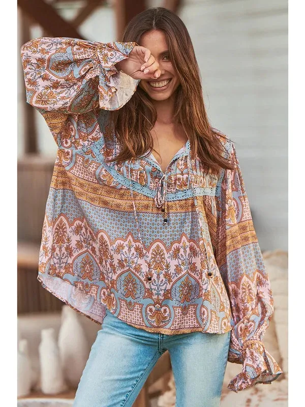 JAASE Odessa Print Elsa Long Sleeve Blouse