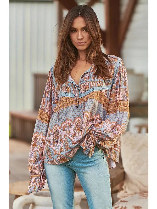 JAASE Odessa Print Elsa Long Sleeve Blouse