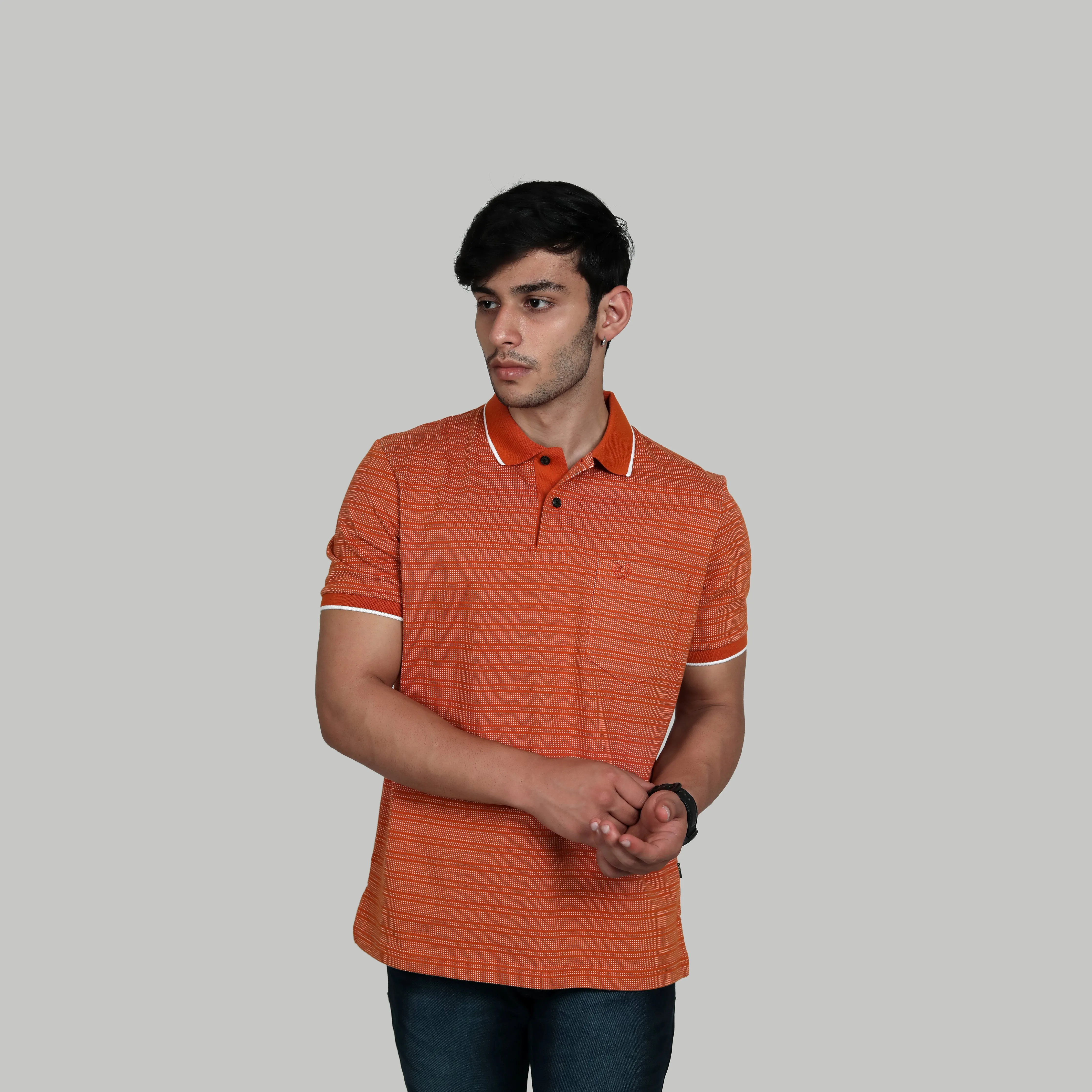 JACQUARD TEXTURE POLO