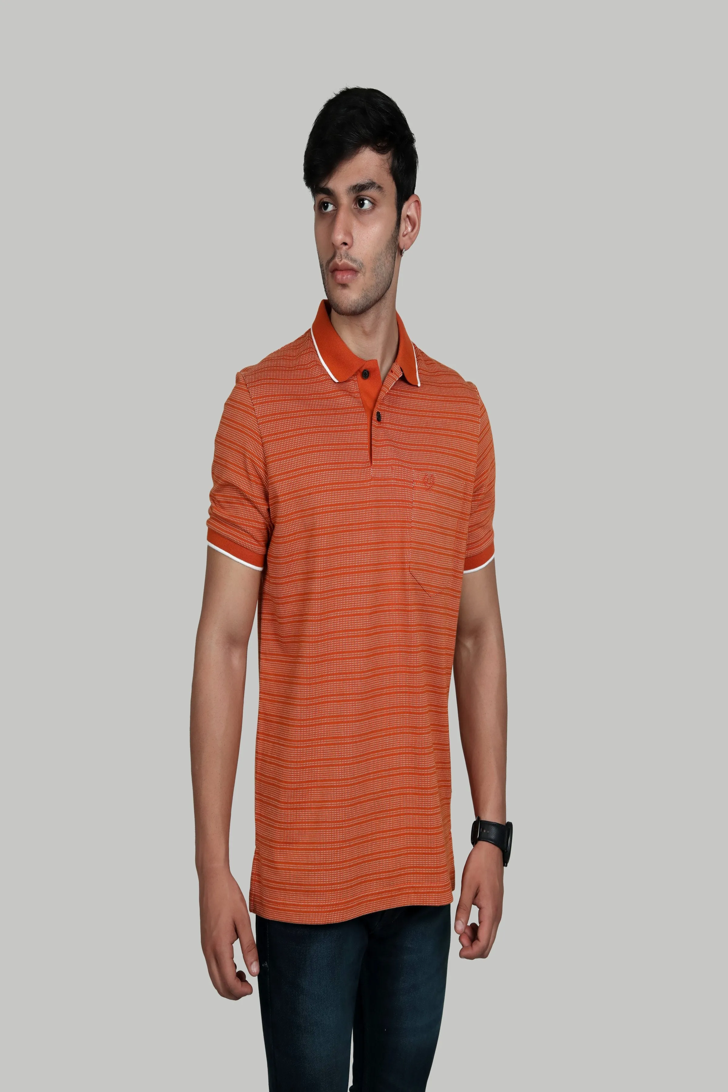 JACQUARD TEXTURE POLO