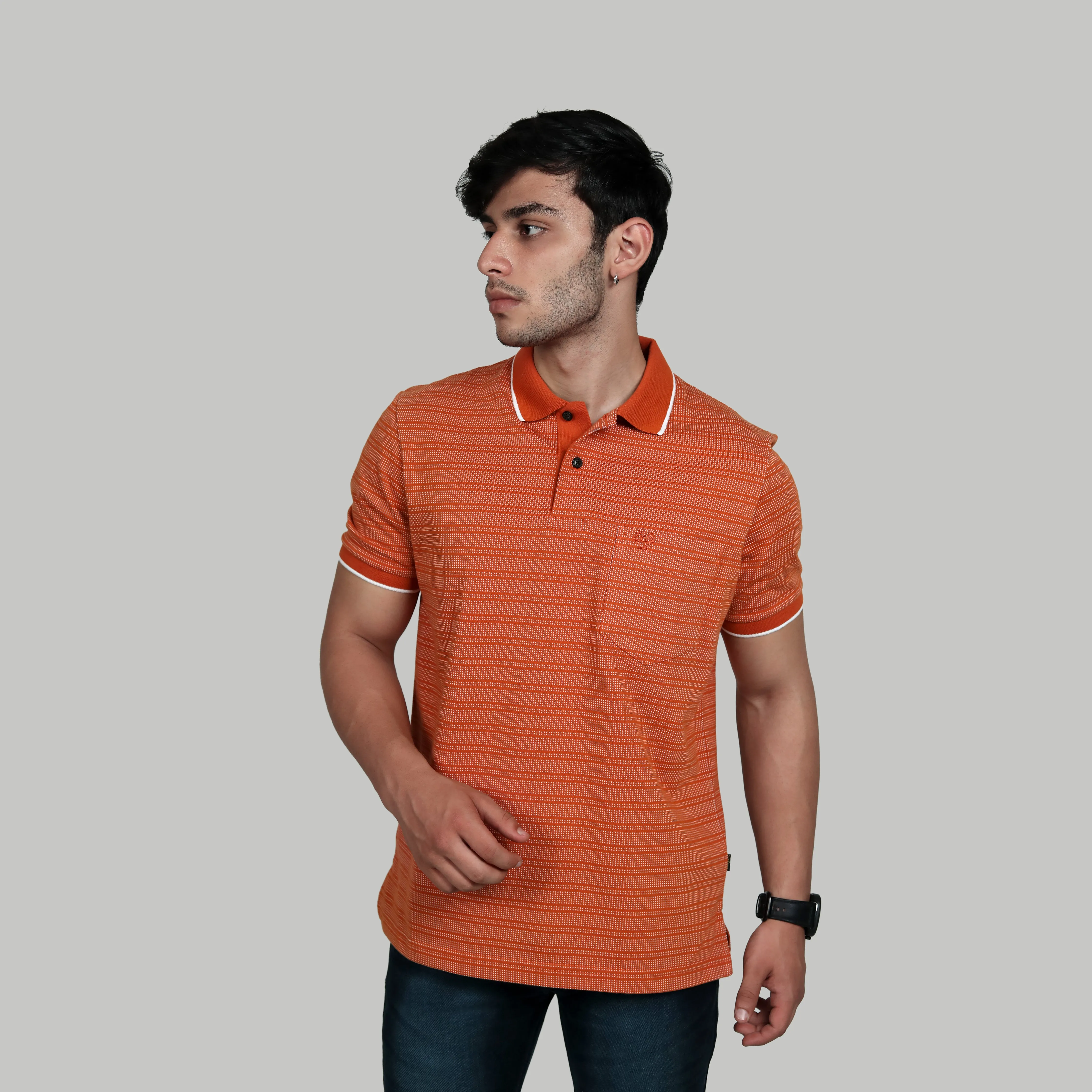 JACQUARD TEXTURE POLO