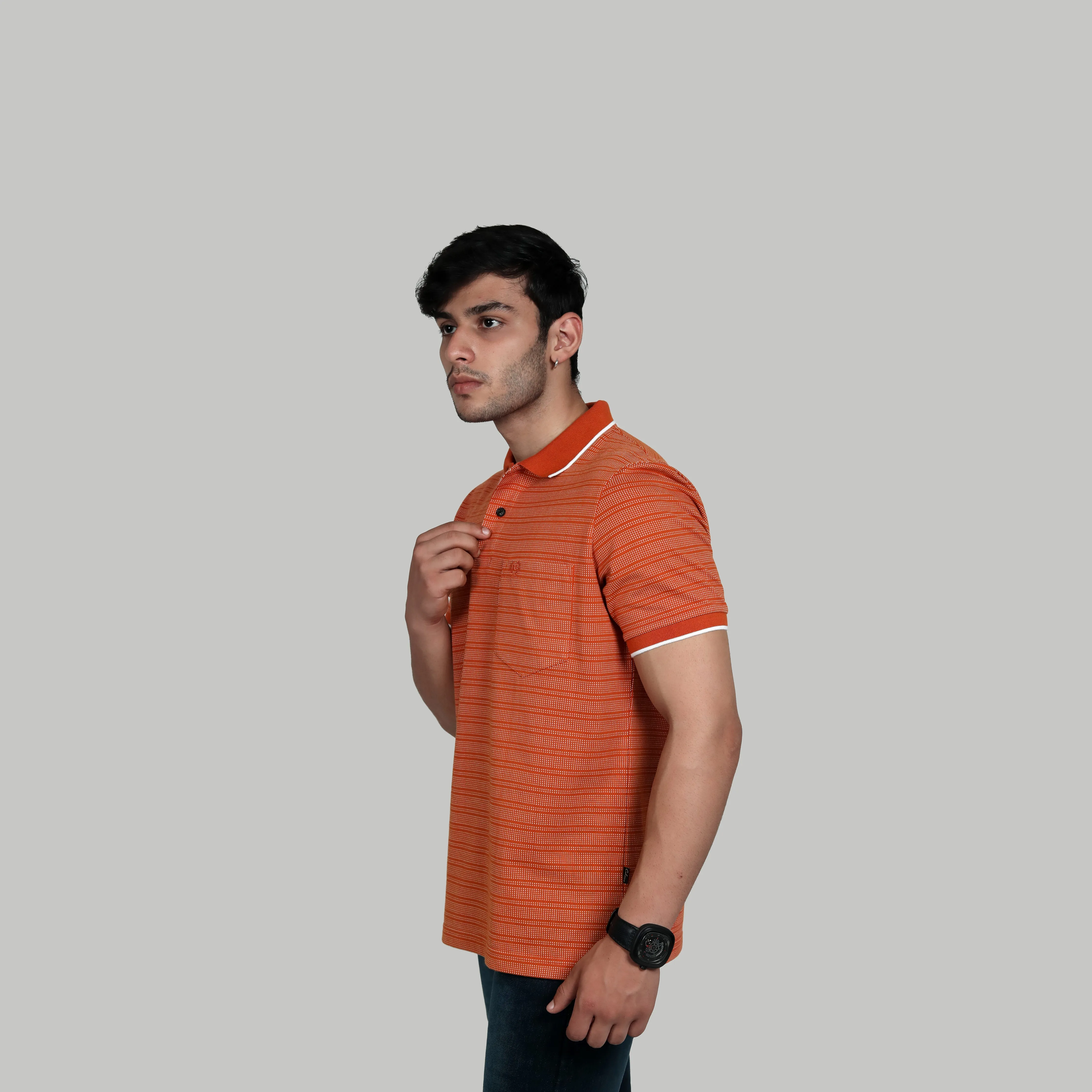 JACQUARD TEXTURE POLO