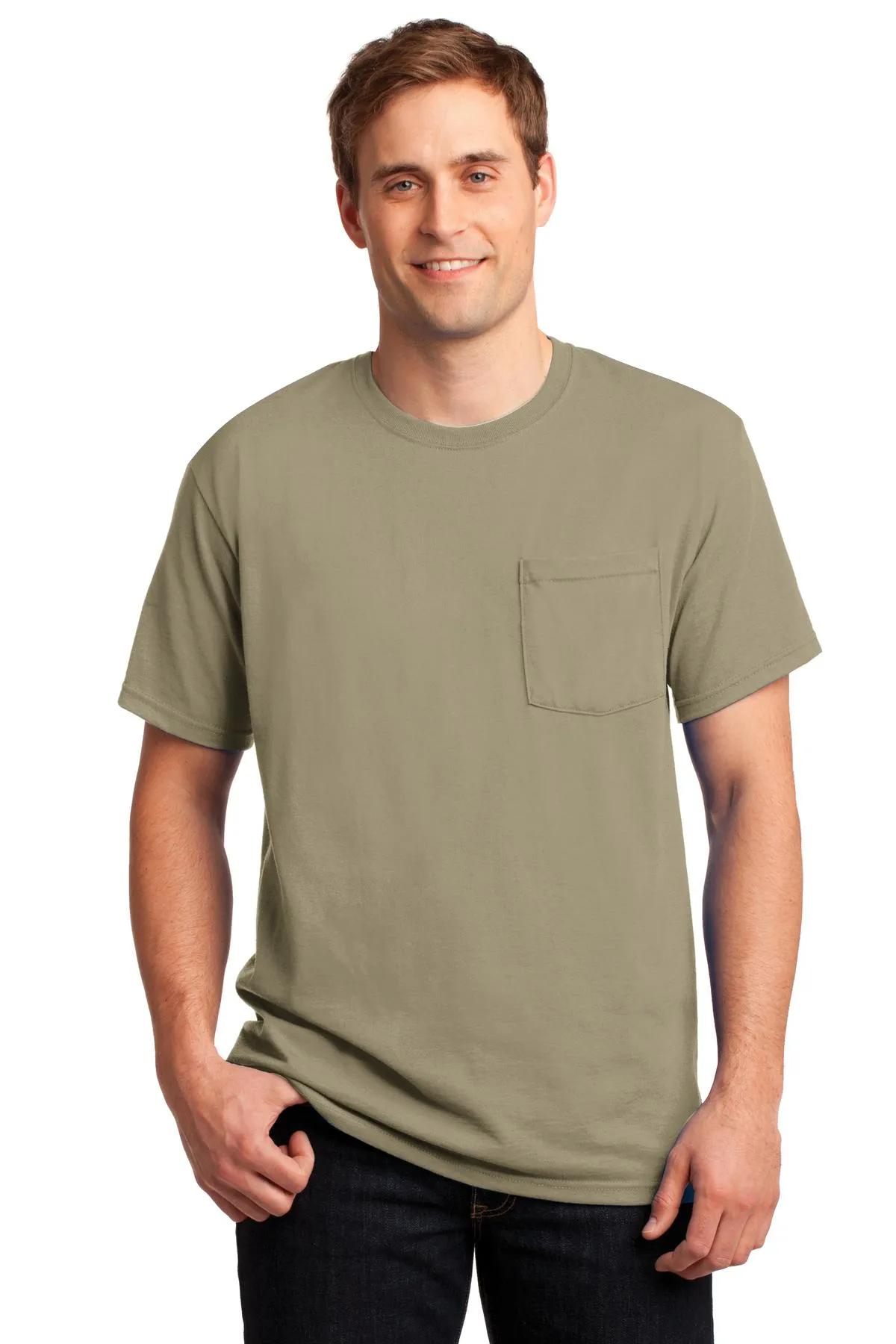 JERZEES® -  Dri-Power® 50/50 Cotton/Poly Pocket T-Shirt.  29MP