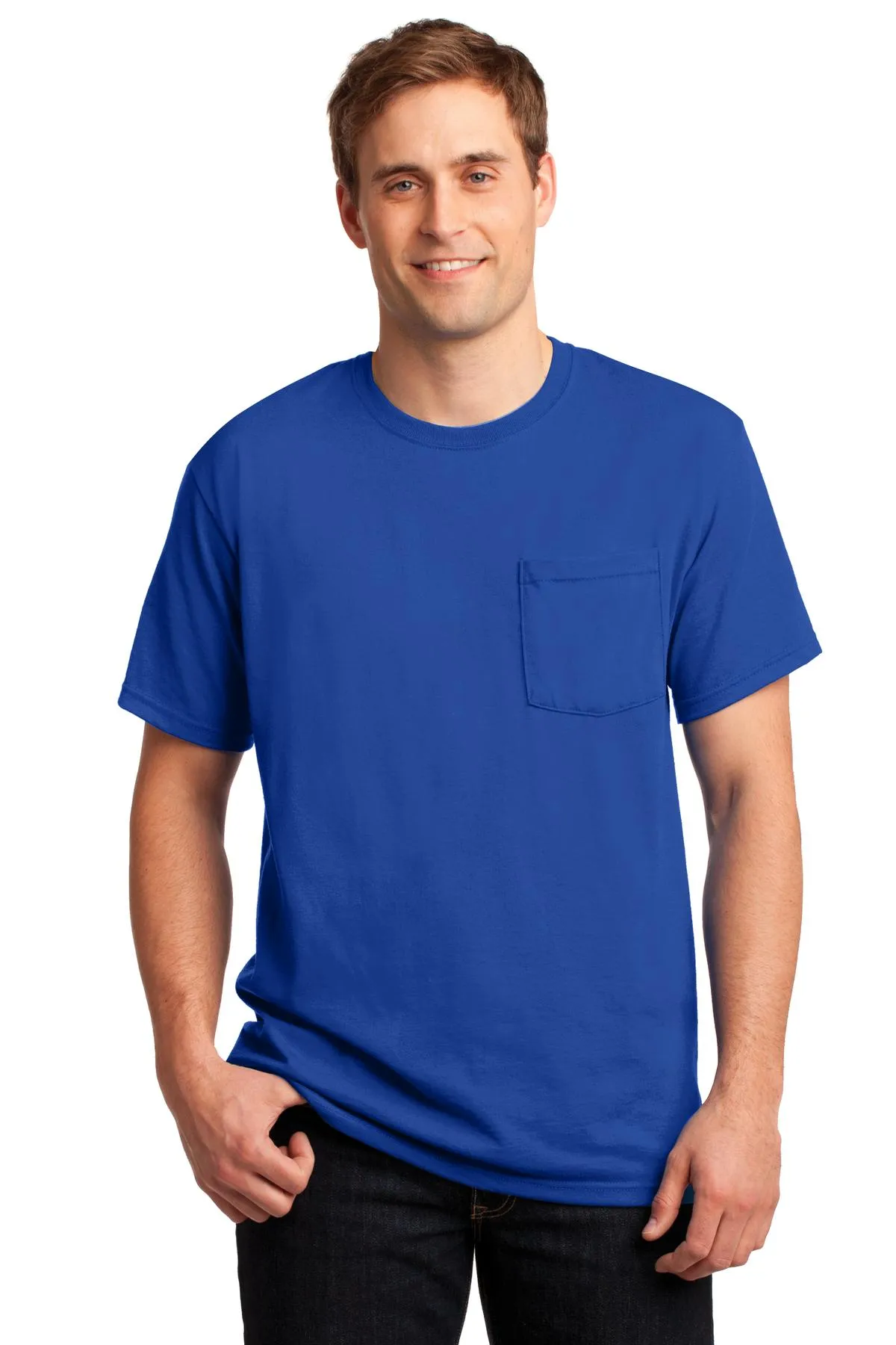 JERZEES® -  Dri-Power® 50/50 Cotton/Poly Pocket T-Shirt.  29MP