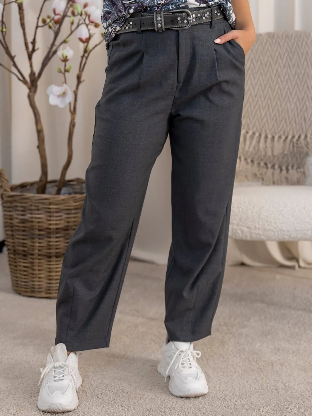 Kaffe KAmerle pants suiting dark grey melange