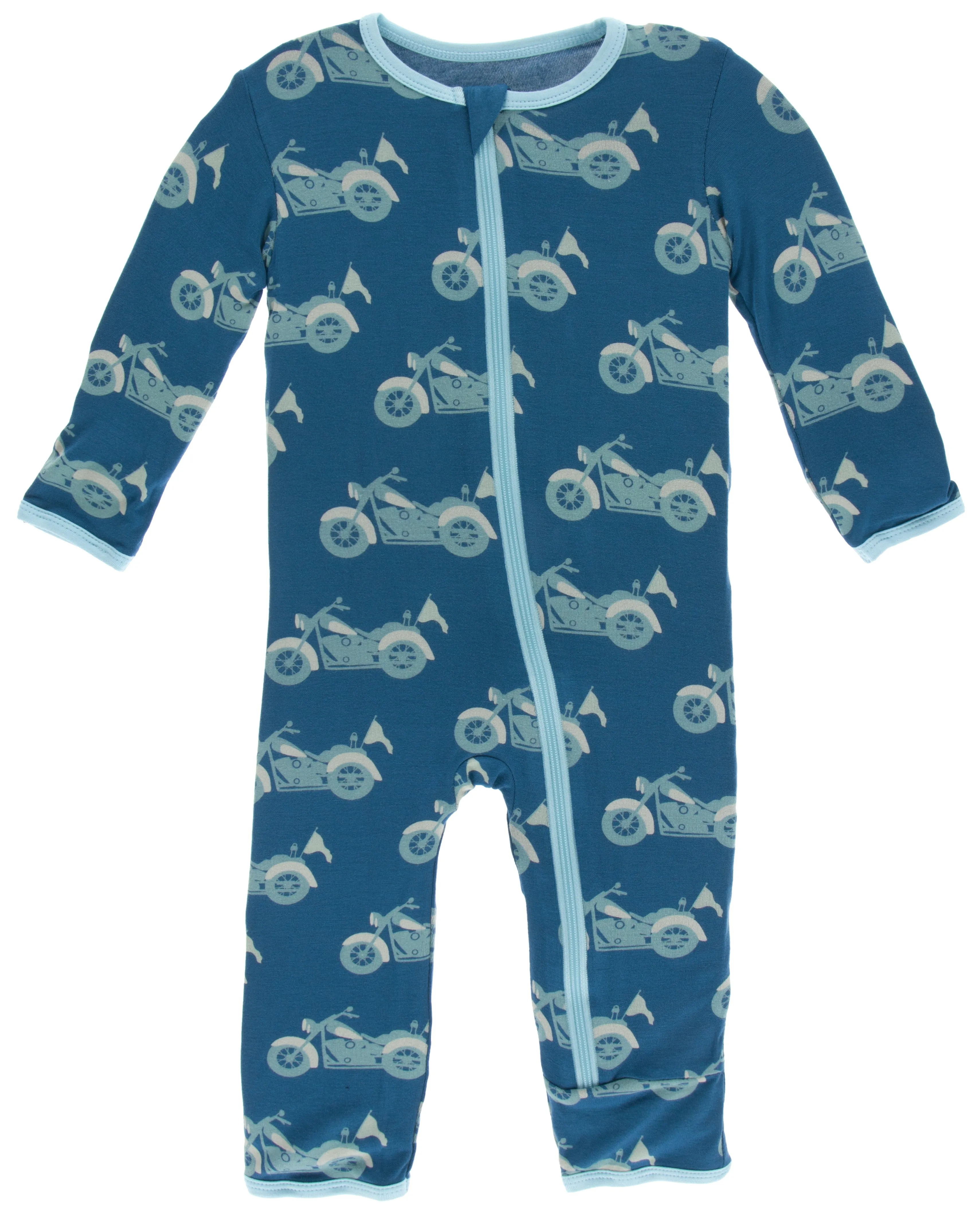 KicKee Pants Heritage Blue Motorcycle Coverall with Zipper