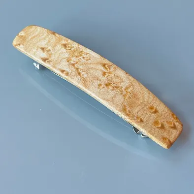 Large Birdseye Maple Wooden Hair Barrette