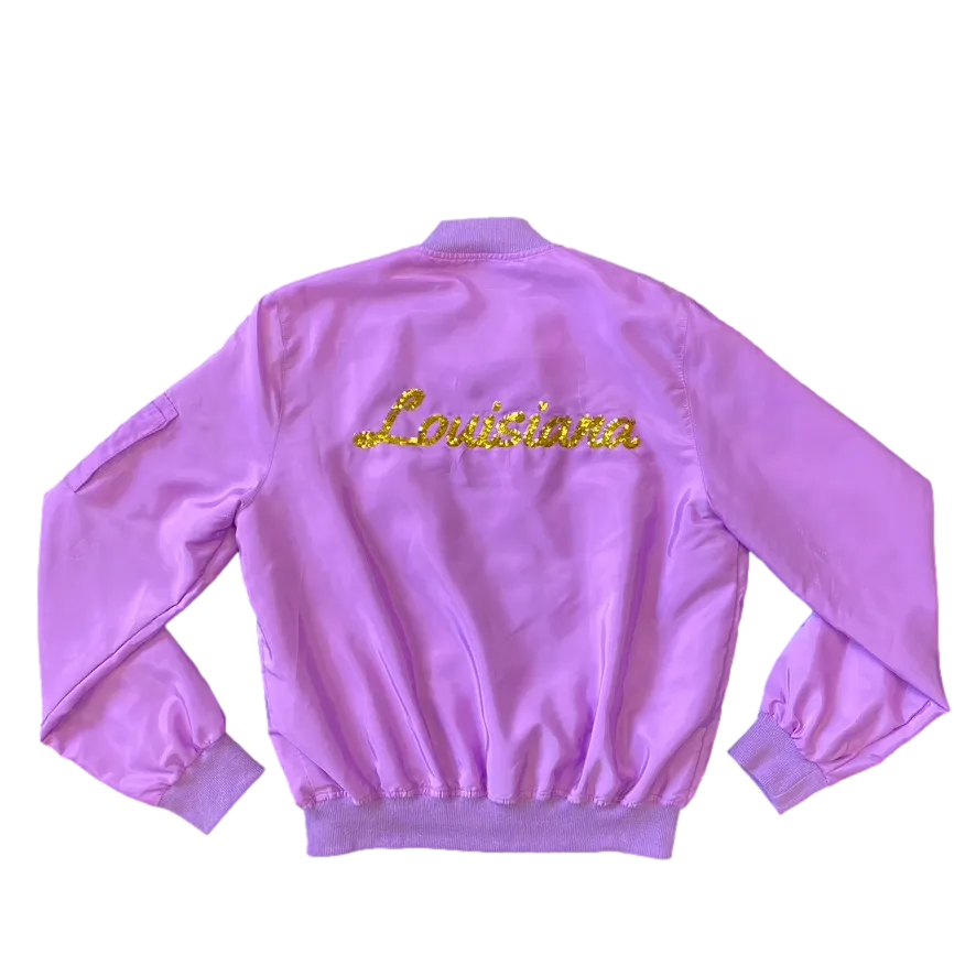 Lavender Louisiana Bomber Jacket