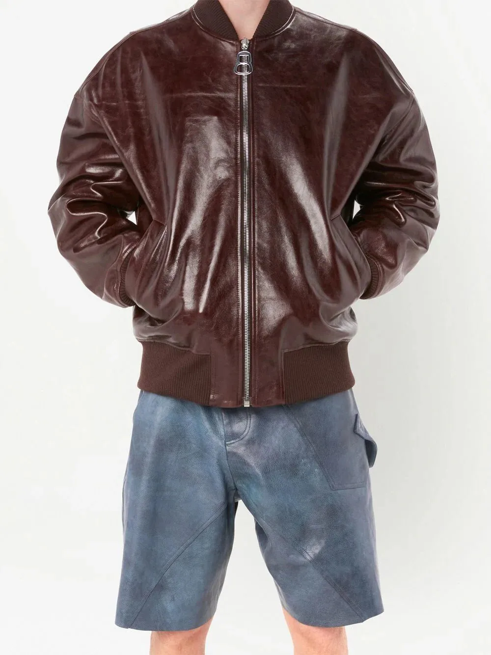 Leather Bomber Jacket