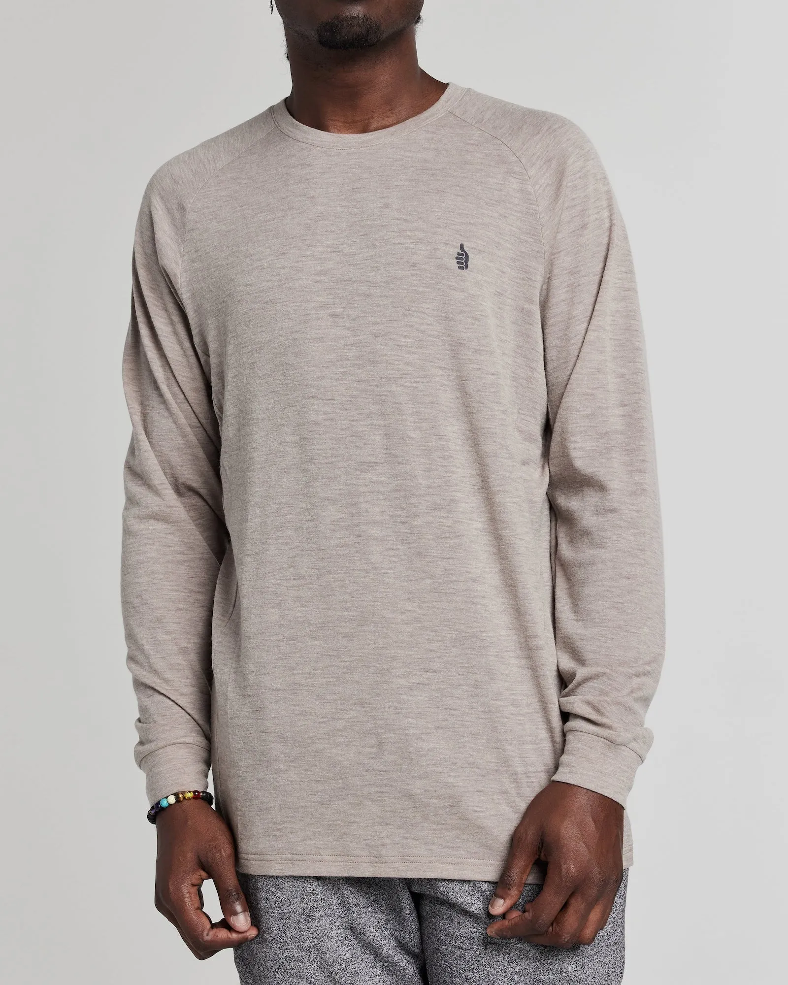 Lightweight Nuyarn Thumb Long-Sleeve Crew