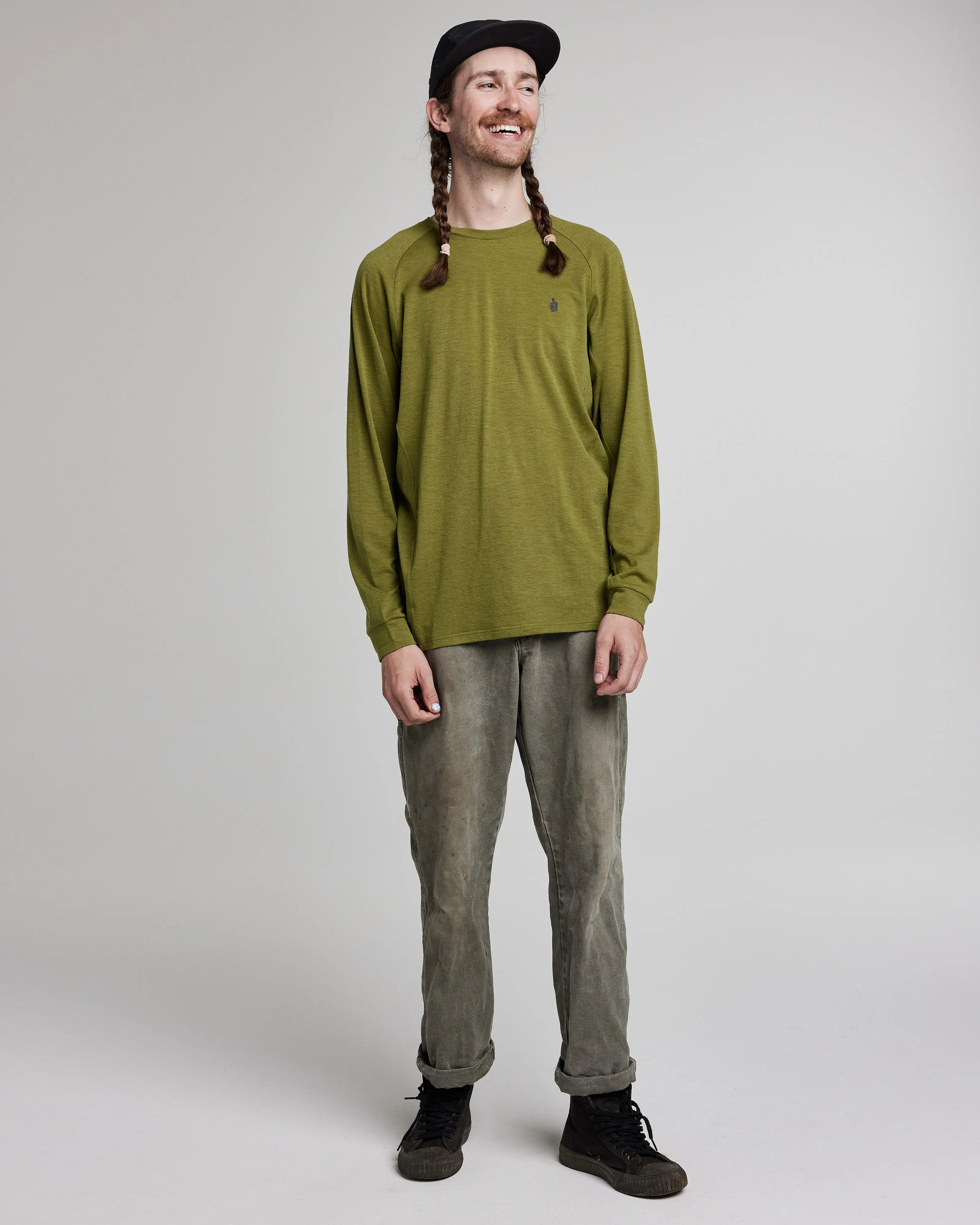 Lightweight Nuyarn Thumb Long-Sleeve Crew