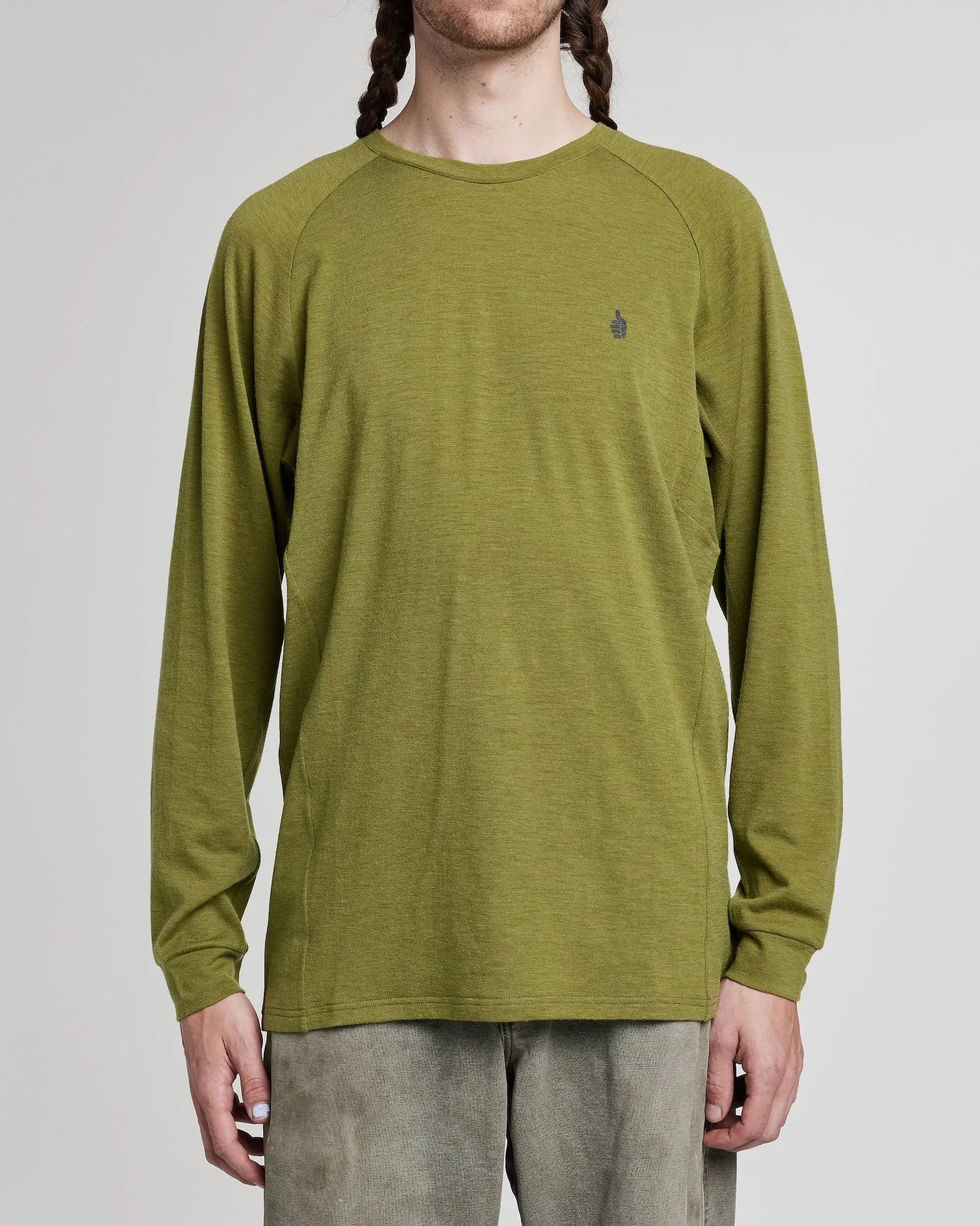 Lightweight Nuyarn Thumb Long-Sleeve Crew