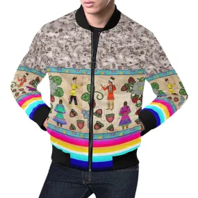 Love Stories All Over Print Bomber Jacket for Men