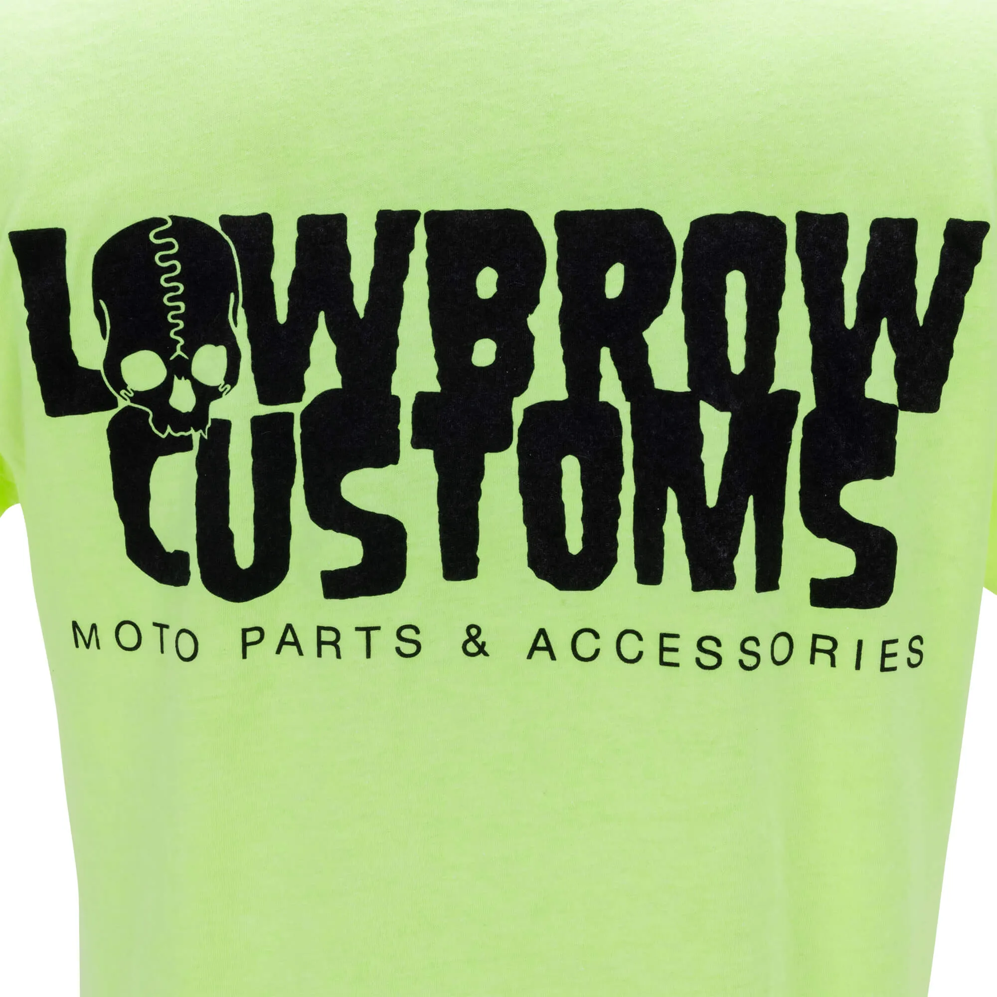 Lowbrow Customs Logo Neon Yellow High-Viz T-Shirt