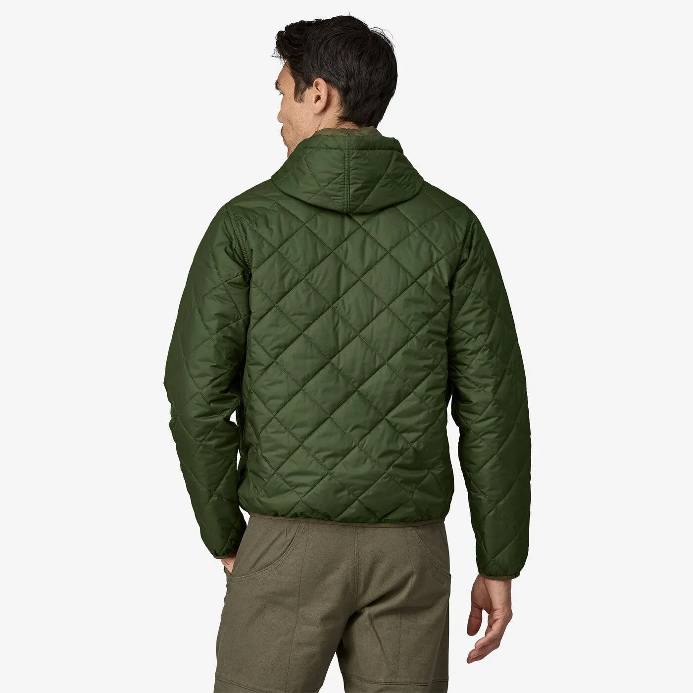 M DIAMOND QUILTED BOMBER HOODY