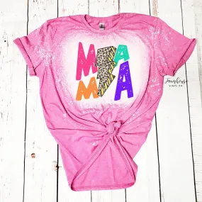 Mama Distressed Bleached Shirt