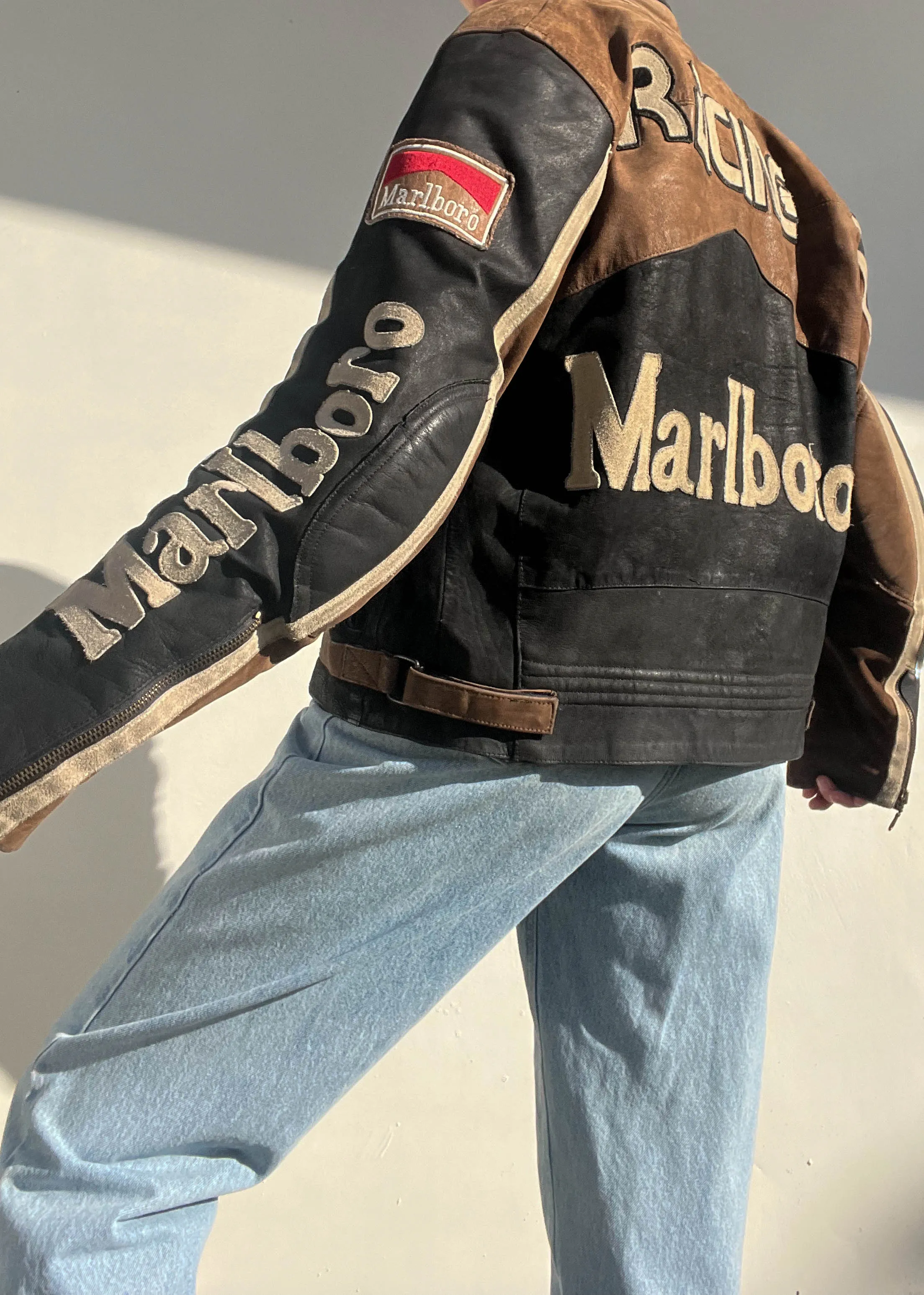 Marlboro Leather Race Bomber (Men's M)