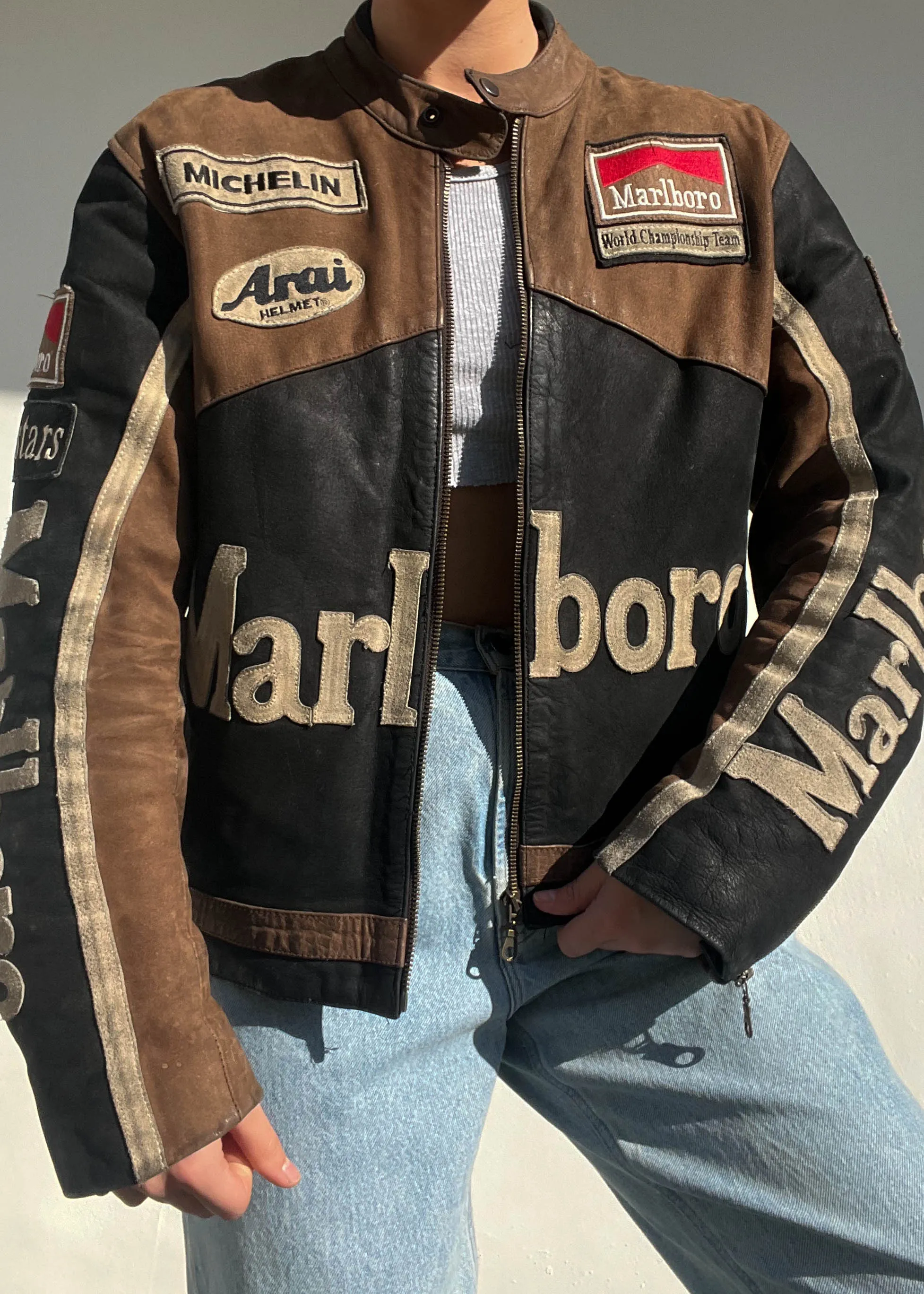 Marlboro Leather Race Bomber (Men's M)