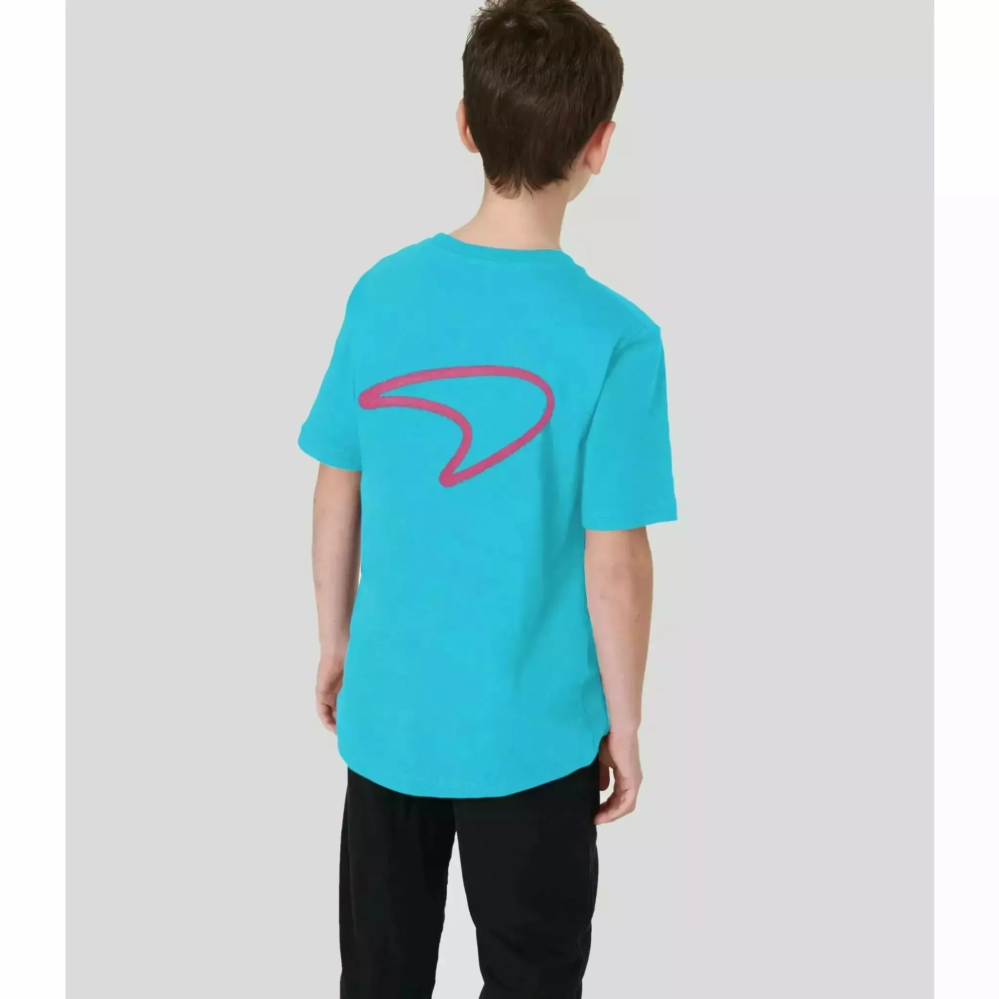 McLaren F1 Kids Miami Neon Graphic T-Shirt-Black/Vice Blue/Beetroot Purple