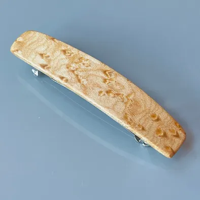 Medium Birdseye Maple light wood hair barrette, wood hair clip, wooden hair clip