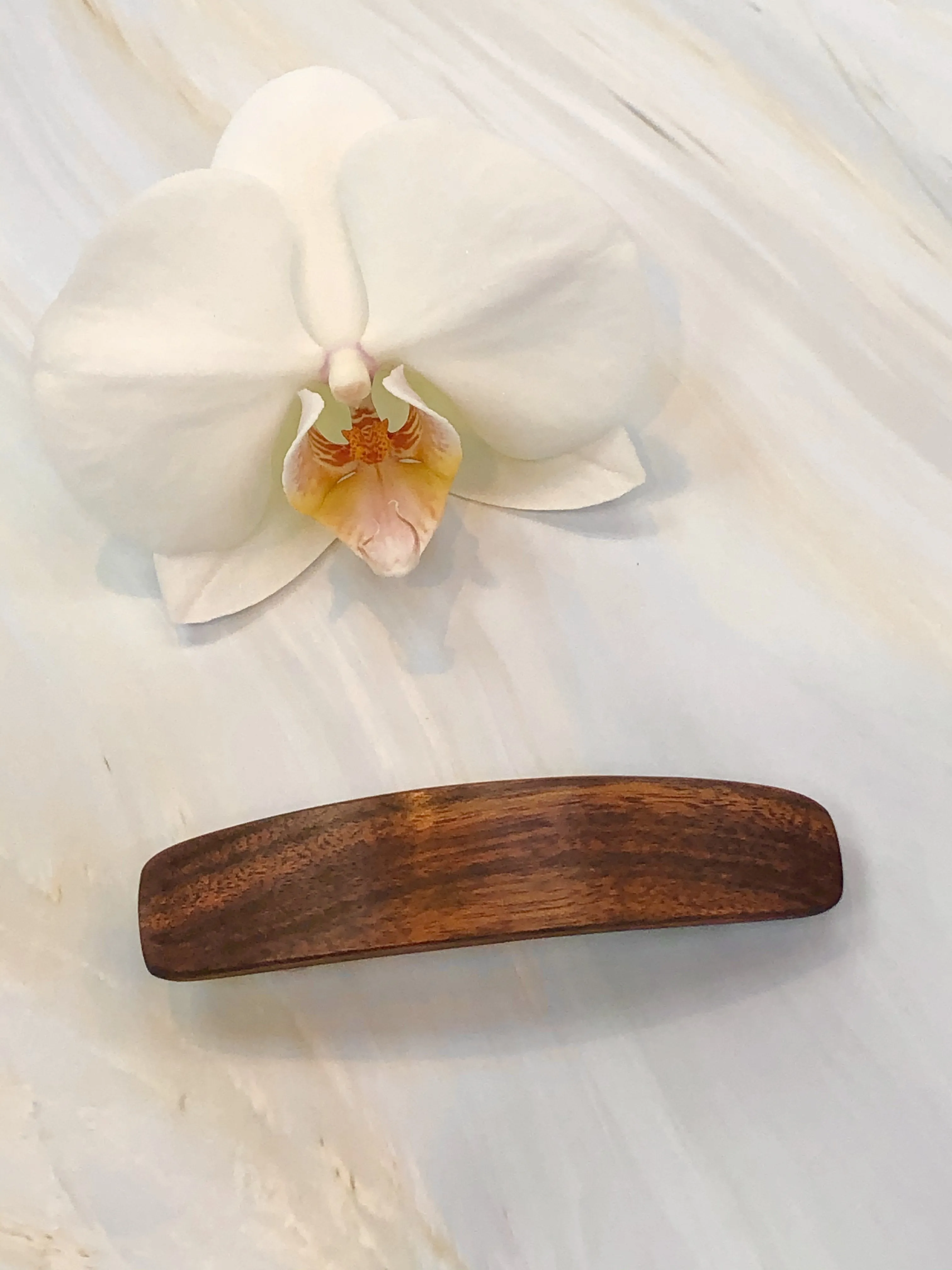 Medium Chechen wood hair barrette, wood hair clip, wooden barrette, wooden hair clip, fine hair barrette