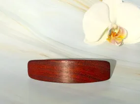 Medium Padauk wood barrette, thick hair barrette, fine hair clip, red wood barrette,