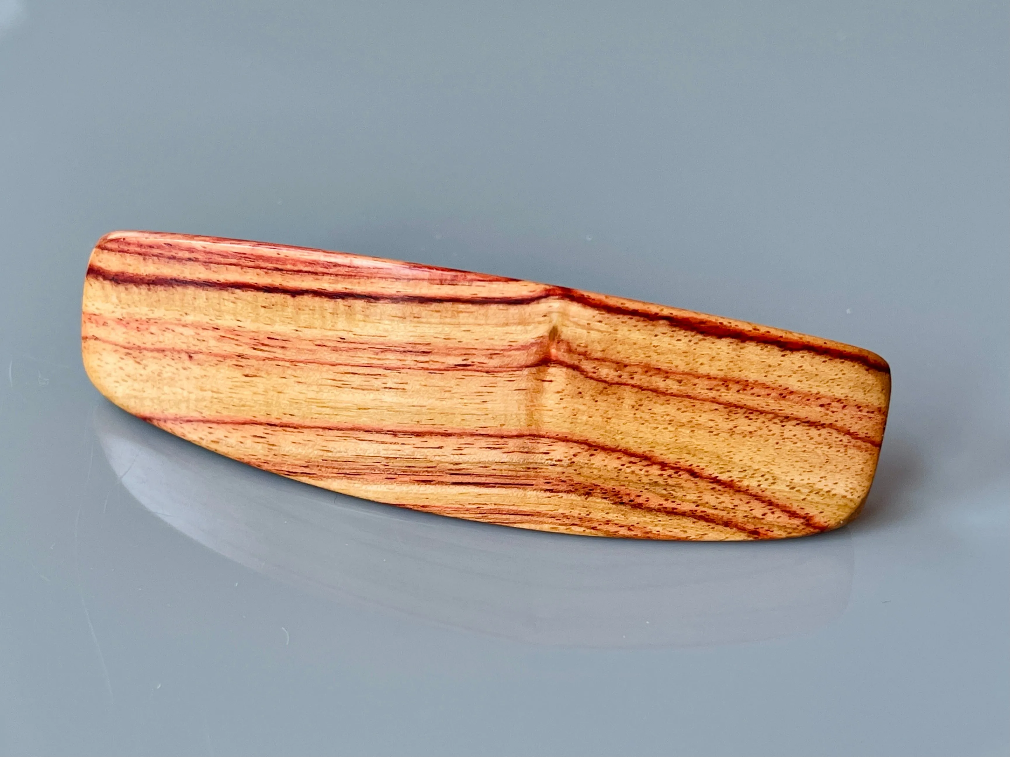 Medium Tulipwood wood barrette, rosewood wood hair clip, wooden barrette, wooden hair clip, fine hair barrette