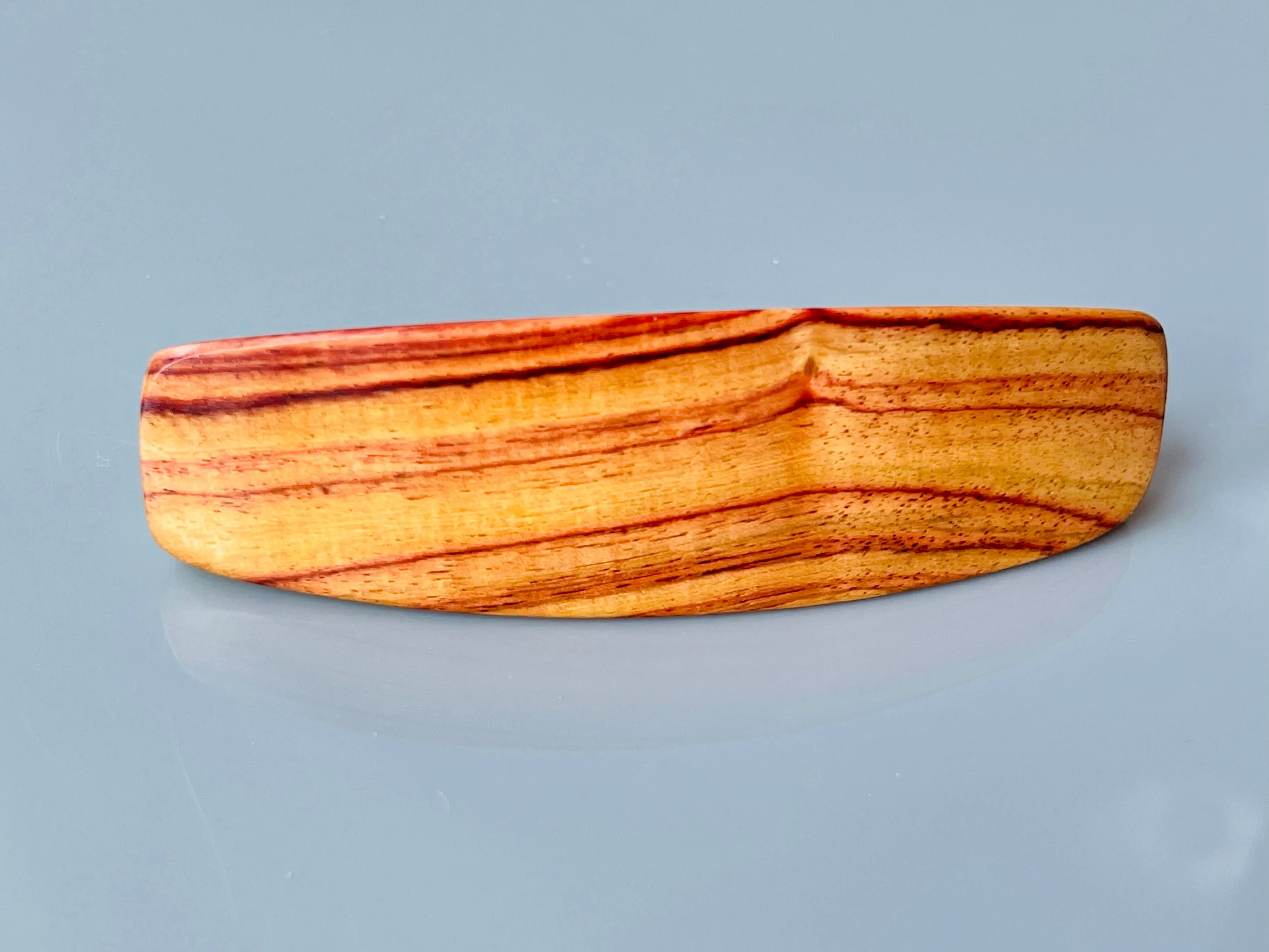 Medium Tulipwood wood barrette, rosewood wood hair clip, wooden barrette, wooden hair clip, fine hair barrette