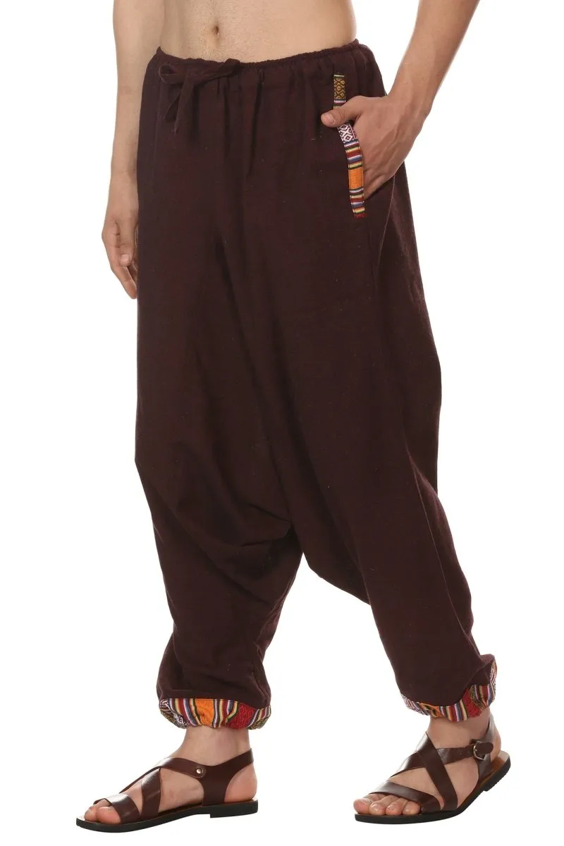 Men's Tribal Harem | Maroon | Fits Waist Sizes 28 to 36 Inches