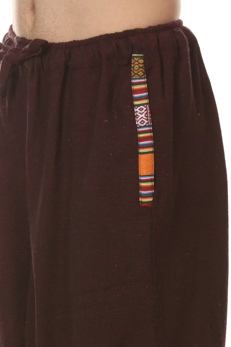 Men's Tribal Harem | Maroon | Fits Waist Sizes 28 to 36 Inches