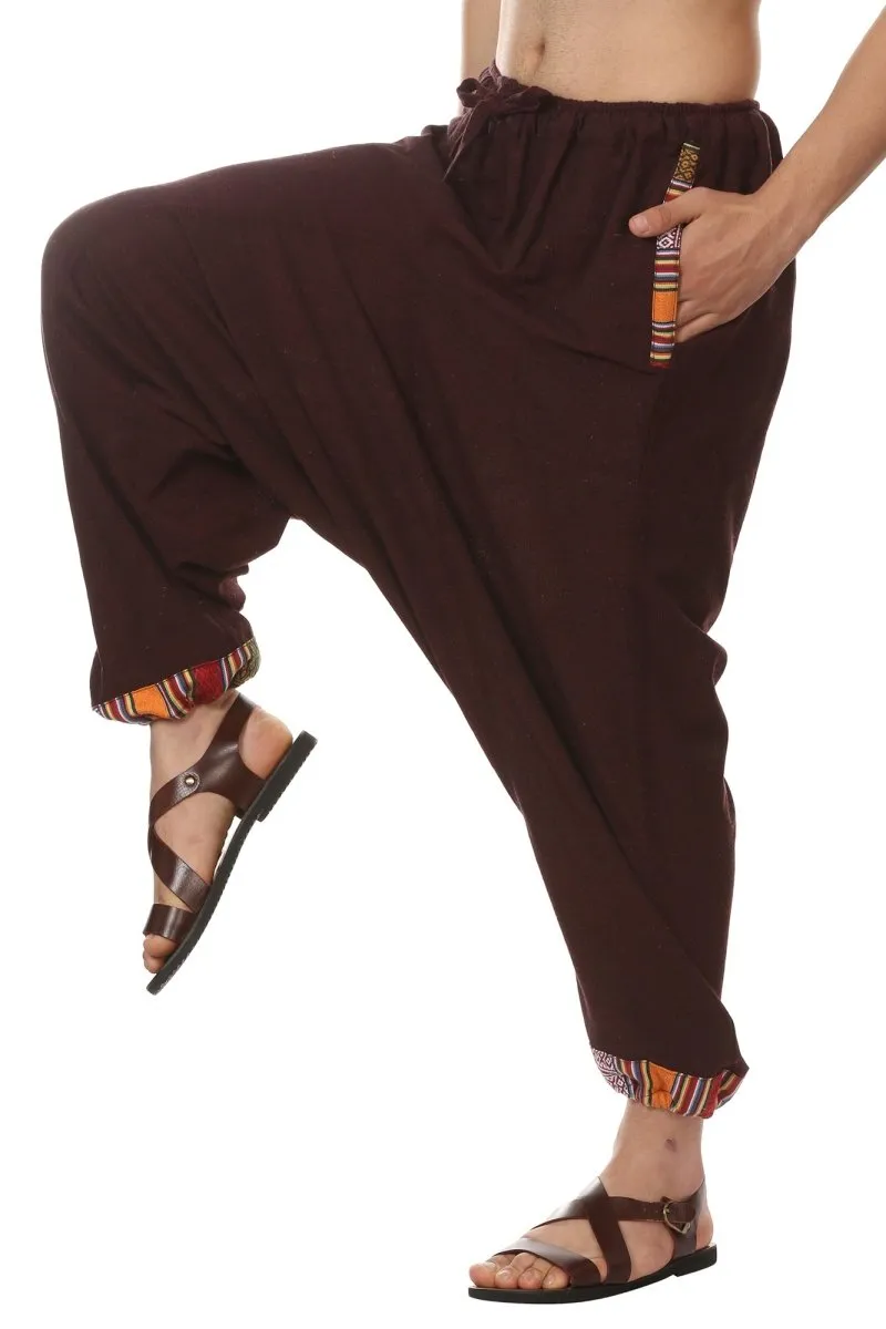 Men's Tribal Harem | Maroon | Fits Waist Sizes 28 to 36 Inches