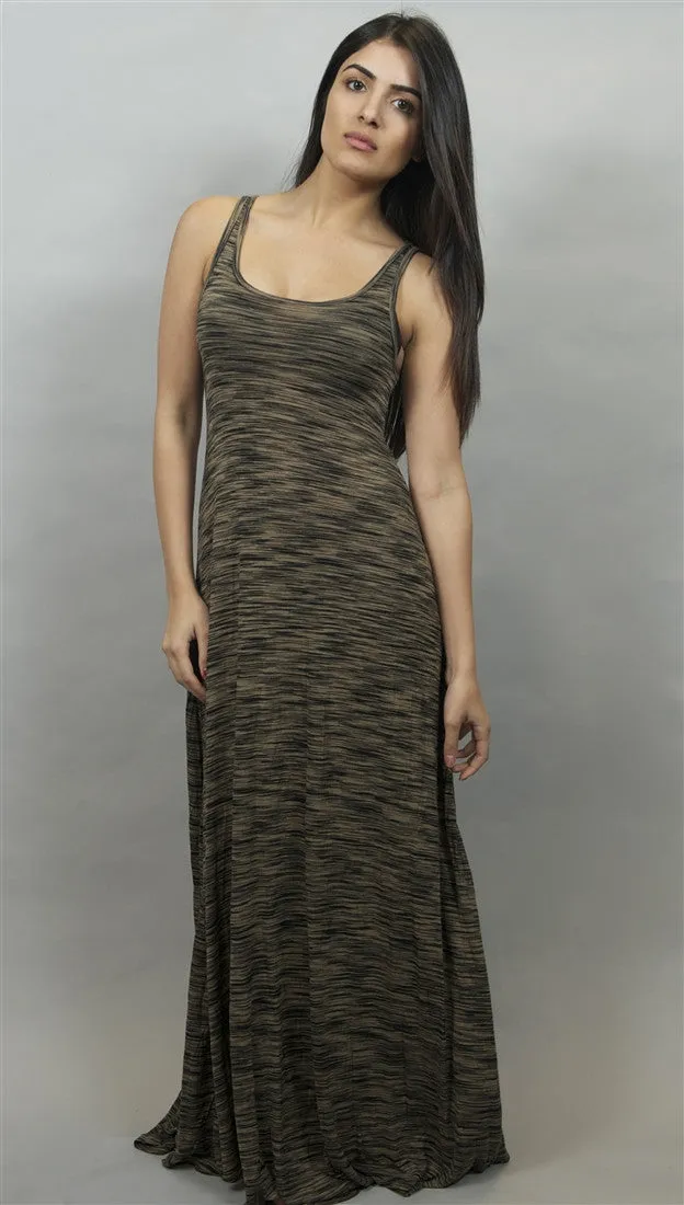 Michael Lauren Pax Long Tank Maxi Dress in Latte