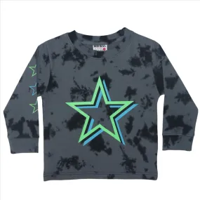 Mish Kids|  Long Sleeve Tie Dye Tee - Neon Star