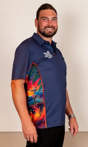 NAIDOC 2024 Aboriginal Art Unisex Bamboo Polo Fire Spirit People