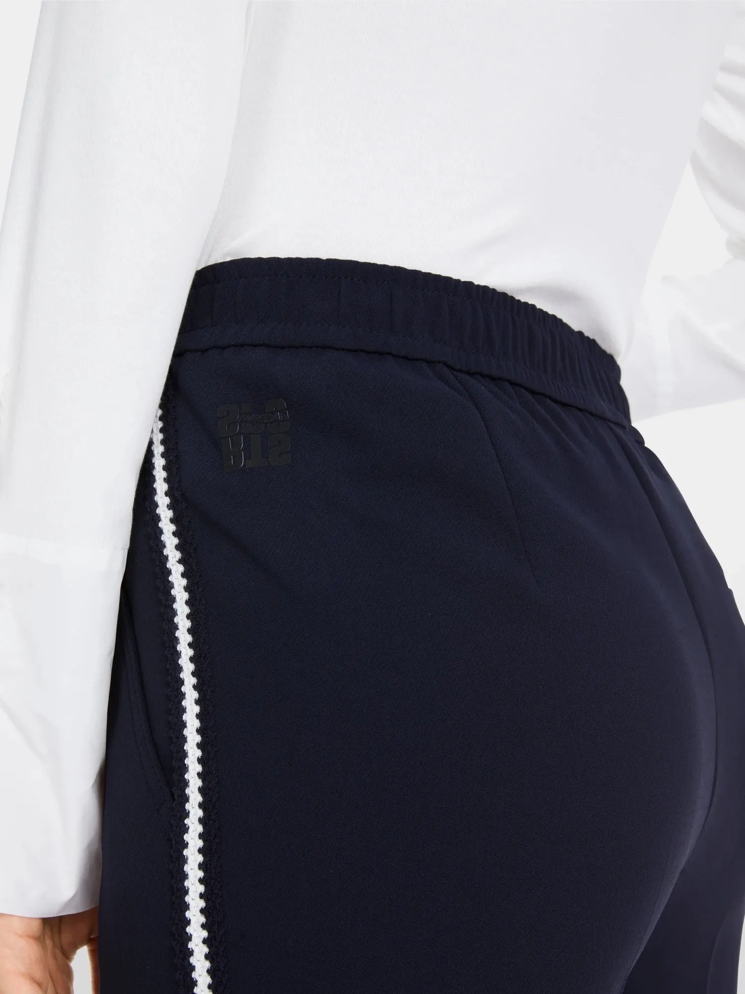 Navy Wide Fit Washington Pants