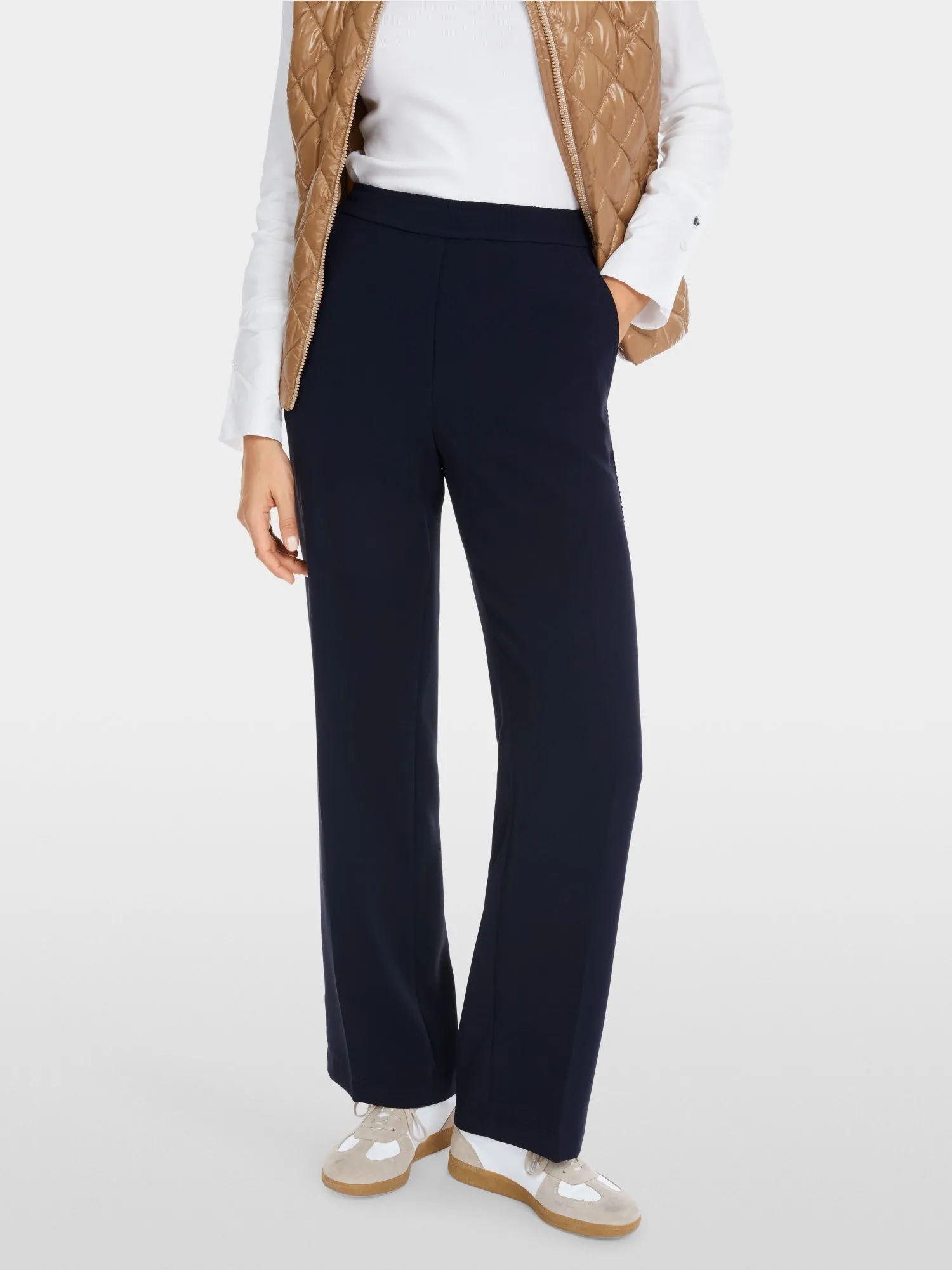 Navy Wide Fit Washington Pants