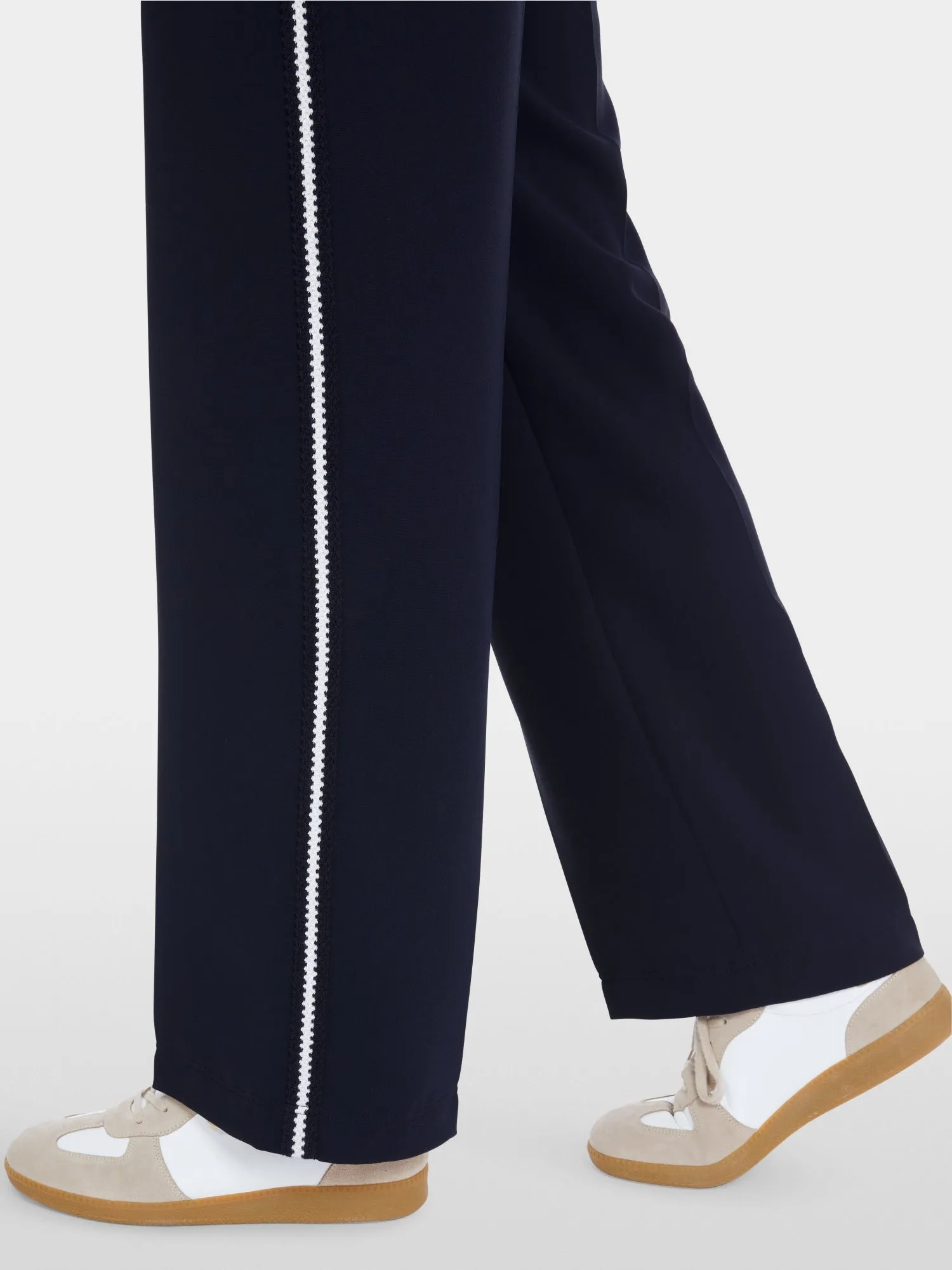 Navy Wide Fit Washington Pants