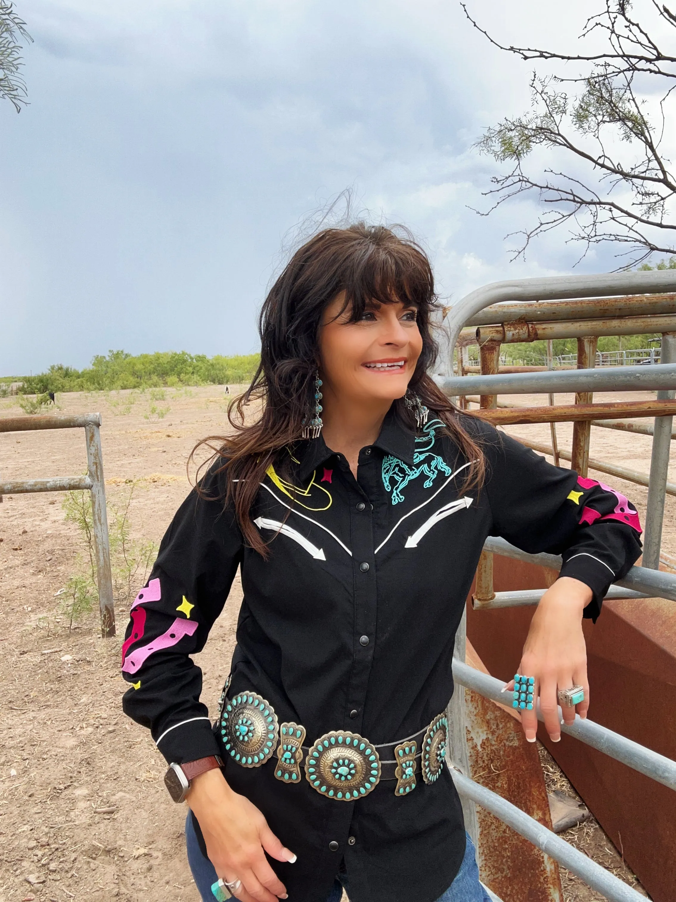 Neon Cowgirl Snap Up Shirt