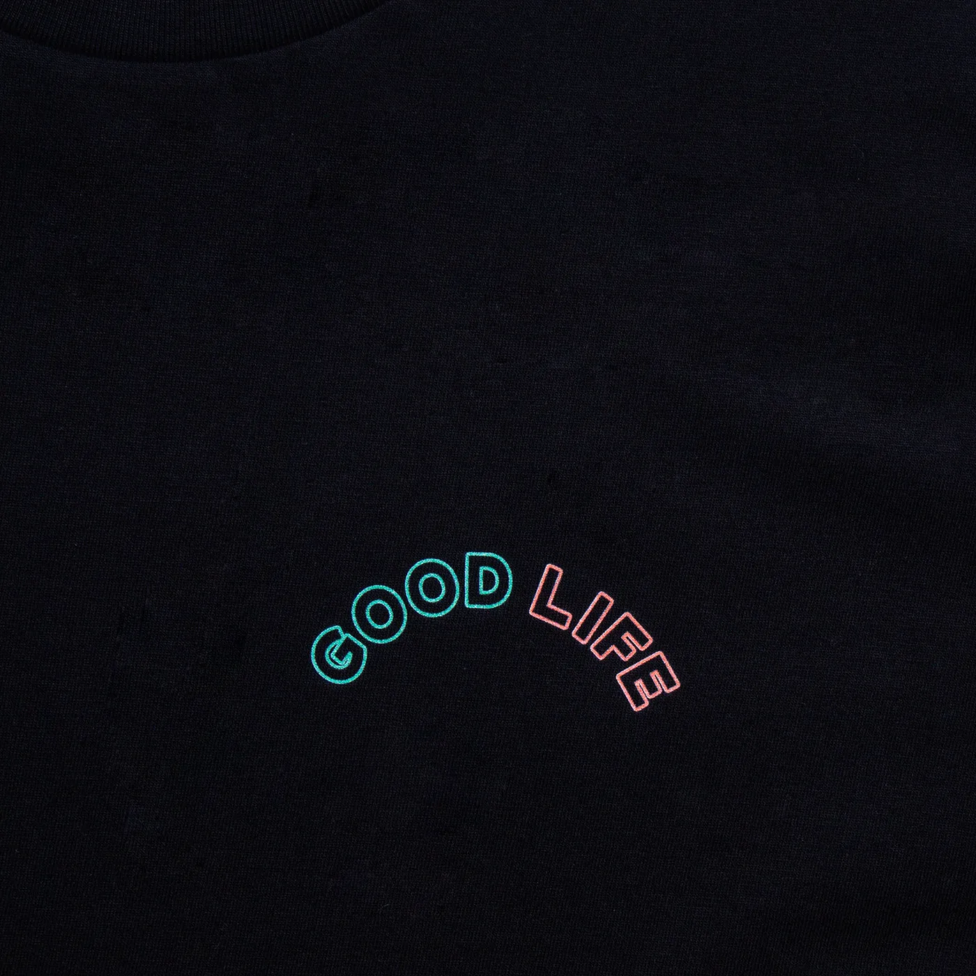 Neon Good Life Back Print - Tshirt - Black